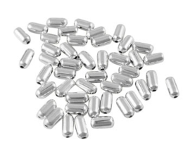 50 stuks leuke metalen tussenzetsel spacer kralen 4,8 x 2,4mm Gat: 0,5mm platinum