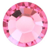 2 x Swarovski pink plat strass steentje 5mm