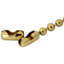 10 x DQ slotje ball chain voor 4.5 mm ketting DQ Gold plated