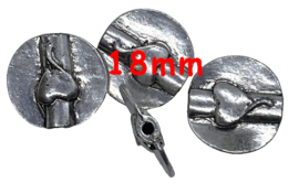 5 x metalen kraal met hartje 18 x 18mm gat: 2mm (op is op!)