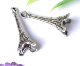 4 x Tibetaans zilveren bedel van de Eiffeltoren
