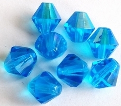 10 x kristal Facet konisch Saphire AB 12 mm
