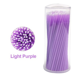 100 x micro borstel brushes regular Lijmapplicator: kleur paars