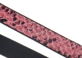 1 meter echt lederen snakeskin pink 10 x 2mm