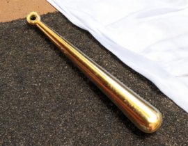 DQ metaal hanger pegel 42x6mm goudkleur, oogje 1,5 mm (Nikkelvrij)