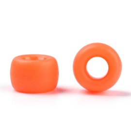 20 x Matte rondellen acryl kralen 9 x 6mm Gat: 3,8mm Coral