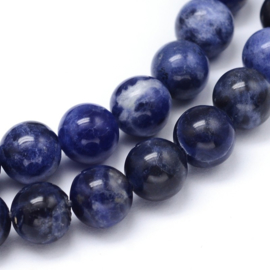 10 x edelsteen kraal van Sodalite  6mm gat: 1mm