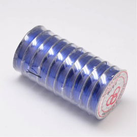 1 rol elastiek transparant 0,8 mm Royal Blue
