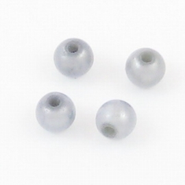 20 stuks miracle/3-D kraal grijs 4mm