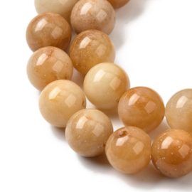 10 x Edelsteen kralen natural old topaz jade 10 mm – gat ca. 1 mm – topaz