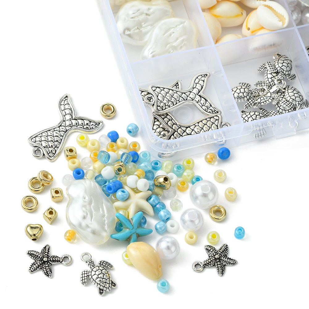 1 x DIY stretch sieraden maken set – ocean beach thema (In bestelling)