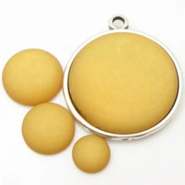 1 x Polaris Matt Cabochon 35mm Amber