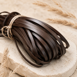 1 meter DQ leer 5 x 2 mm – coconut brown