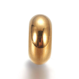RVS Smart bead stopper 8x4mm Gold (Ø2mm)