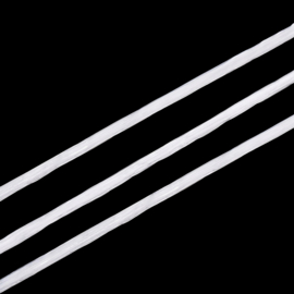 1 rol platte elastiek 0,8mm wit c.a. 500 meter (past niet door de brievenbus)