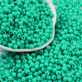 20 gram Acryl rocailles 4 x 3,5 mm – gat 1,6 mm – Turquoise