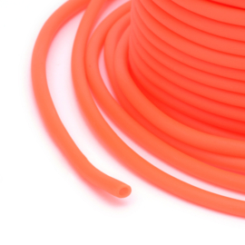 100 cm hol Rubber DQ koord 3mm gat: 1,5 mm Orange Red