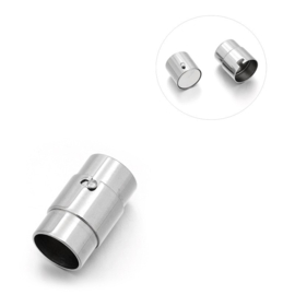 Metalen 304 RVS magneetslot Tarnish Resistant  21 x 12,5mm, Ø10mm
