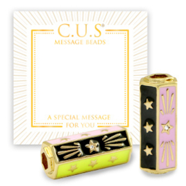 1 x C.U.S® Sieraden message beads stars Goud