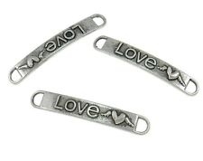 4 x Prachtige link bar Love  38 x 6 x 2mm Gat: 3mm ♥