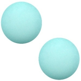 1x Cabochon Polaris Elements matt 7mm Light turquoise