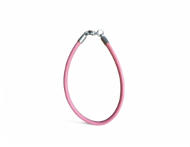 Per stuk Armband European-style Roze leer 17 cm
