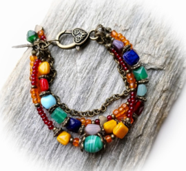 Kleurrijke bohemian armband ♥