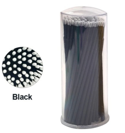 100 x micro borstel brushes regular Lijmapplicator:  kleur: zwart