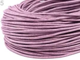 10 meter waxkoord 1,5mm dik kleur: Lilac