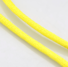 Rol met 10 meter satijn koord Nylon Marcramé koord 2mm kleur Yellow