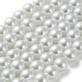 10 x Glasparels rond 12 mm – gat 1,5 mm – wit