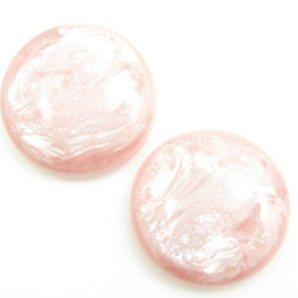 10 x Polaris Cabochon 7mm Jais Baby Pink