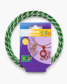1 rol Vaessen Creative aluminiumdraad diamond cut 2 mm x 5 meter – groen (Nikkelvrij)