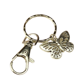 Prachtige sleutelhanger met vlinder 76mm. Vlinder: 17 x 25mm 
