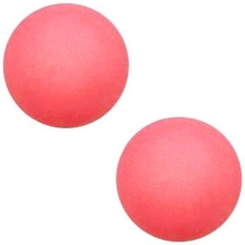 1x Cabochon Polaris Elements matt 7mm Coral pink