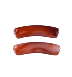 10 x Acryl kralen Imitation Gemstone FireBrick ca. 32x8mm (gat Ø1.8mm)