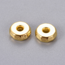 15 x metalen rondellen schijf kralen 8 x 3mm Gat 2mm Goud kleur (Nikkelvrij)