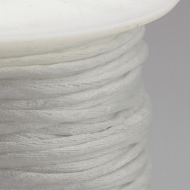 Rol met 70 meter Nylon Macramé satijn koord koord 1mm wit