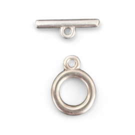 1 x DQ metaal  Kapitel Slot 14 mm Antiek zilver kleur   (Nikkelvrij)