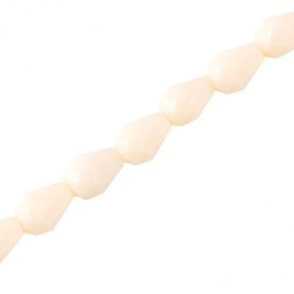 10 x Top facet druppel 3x6mm Beige