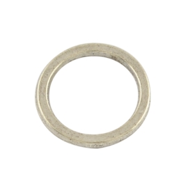 10 xTibetaans zilveren gesloten ringen 15x 1,5mm