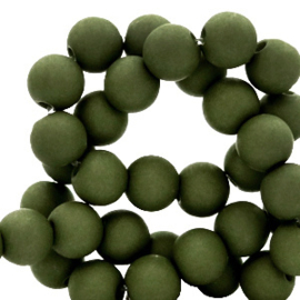 30 x matte acryl kralen 8mm Sacramento green (Ø1.9mm) 