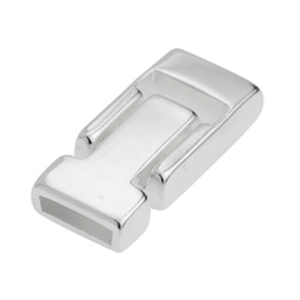 1 x DQ metaal magneet sluiting zilverkleur Ø 10 x 2,5mm  (Nikkelvrij)