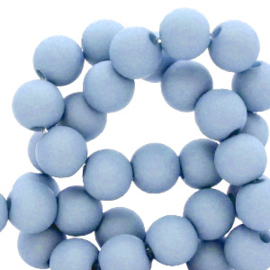 30 x  matte acryl kralen 8mm Carolina blue (Ø1.9mm) 