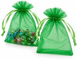 Ca. 100 x Organza zakjes 10 x 15 cm – groen