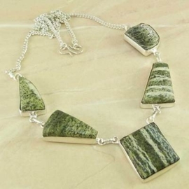 Lizard Skin Jasper handgemaakte armband door edelsmid met edelstenen uniek exemplaar 50cm