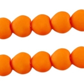 10 x Acryl kralen hart 10mm oranje