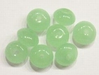 10 Stuks Glaskraal rondel jade Licht-groen 8 mm