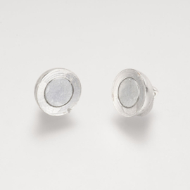 1 x Magneetslotje met buigringen 10 x 16 mm – gat 2 mm – zilverkleur (Nikkelvrij)