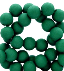 10 x Acryl kralen mat rond 12mm dark green gat: 2,4mm